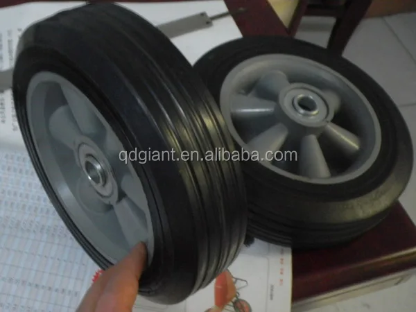 High capacity metal rim solid wheels 8"x2" for air compressor