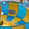 Delicate design in ground6" fiberglass pool slide+space bowl used aqua slides factory in china
