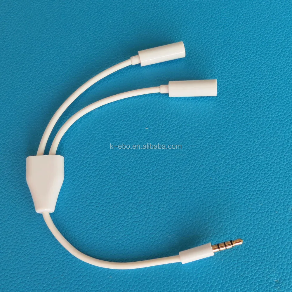 3.5 Mm Stereo Splitter Cables 1 Male To 2 Female 4poles Buy 3.5 Mm Stereo Splitter,Splitter