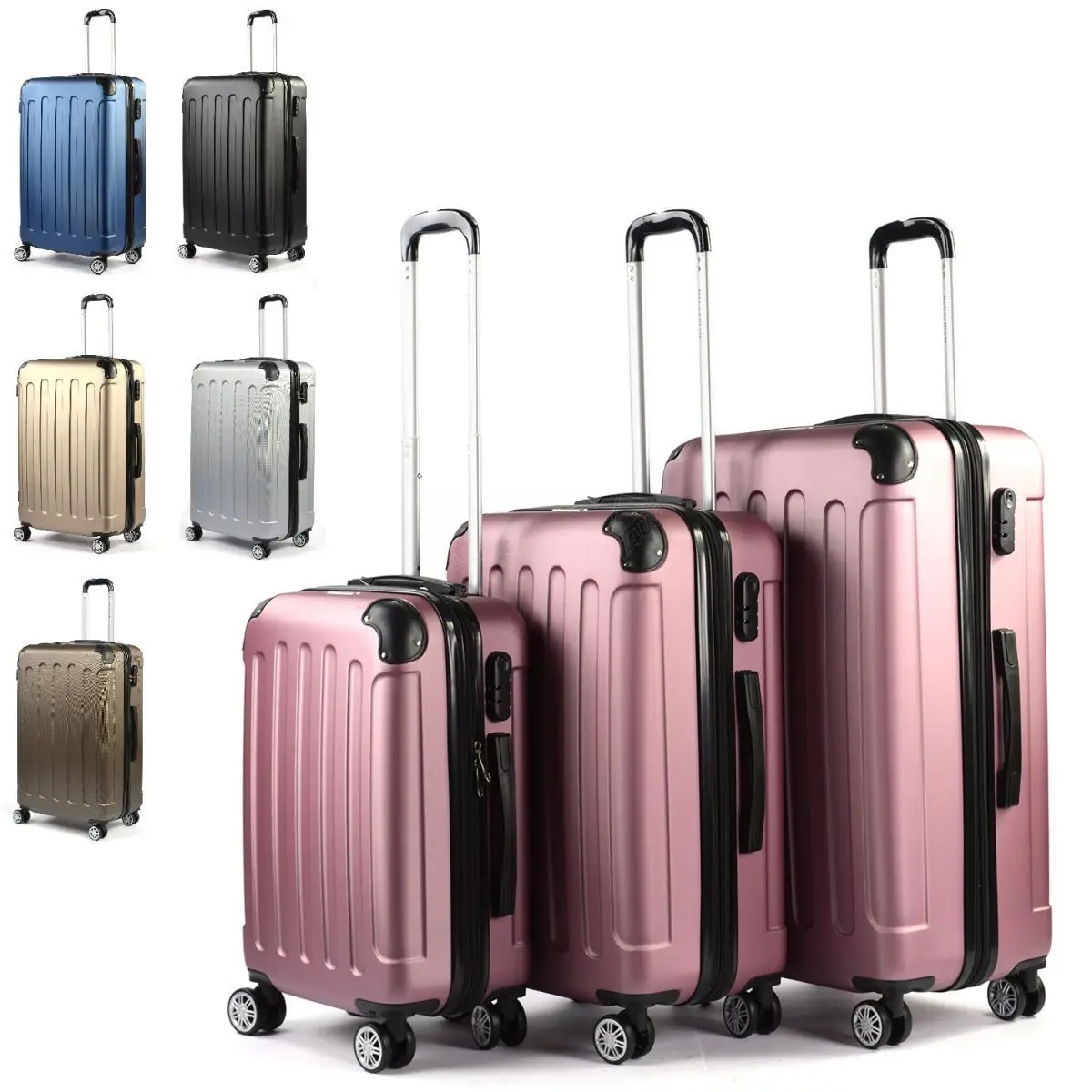 Lovely Pink Carry On Polycarbonate Suitcase Brand Name Design Travel ...