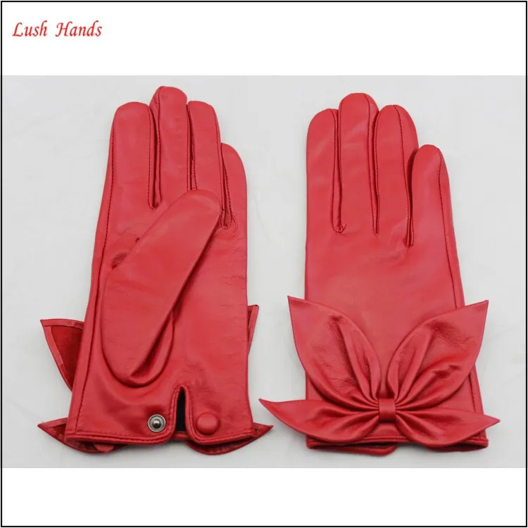 driving leather hand gloves police leather gloves women winter gloves