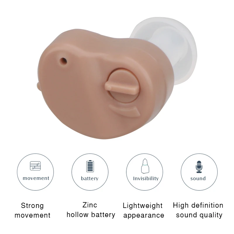 Mini Inner Ear Sound Amplifier Volume Adjustable Hearing Device