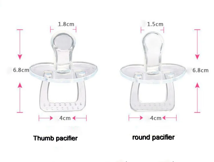 Bpa Free Safe Silicone Nipple Sleep Soother Clear Infant Dummy Clips