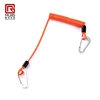 Spring coil tools elastic pu coated safety lanyard for steeplejack