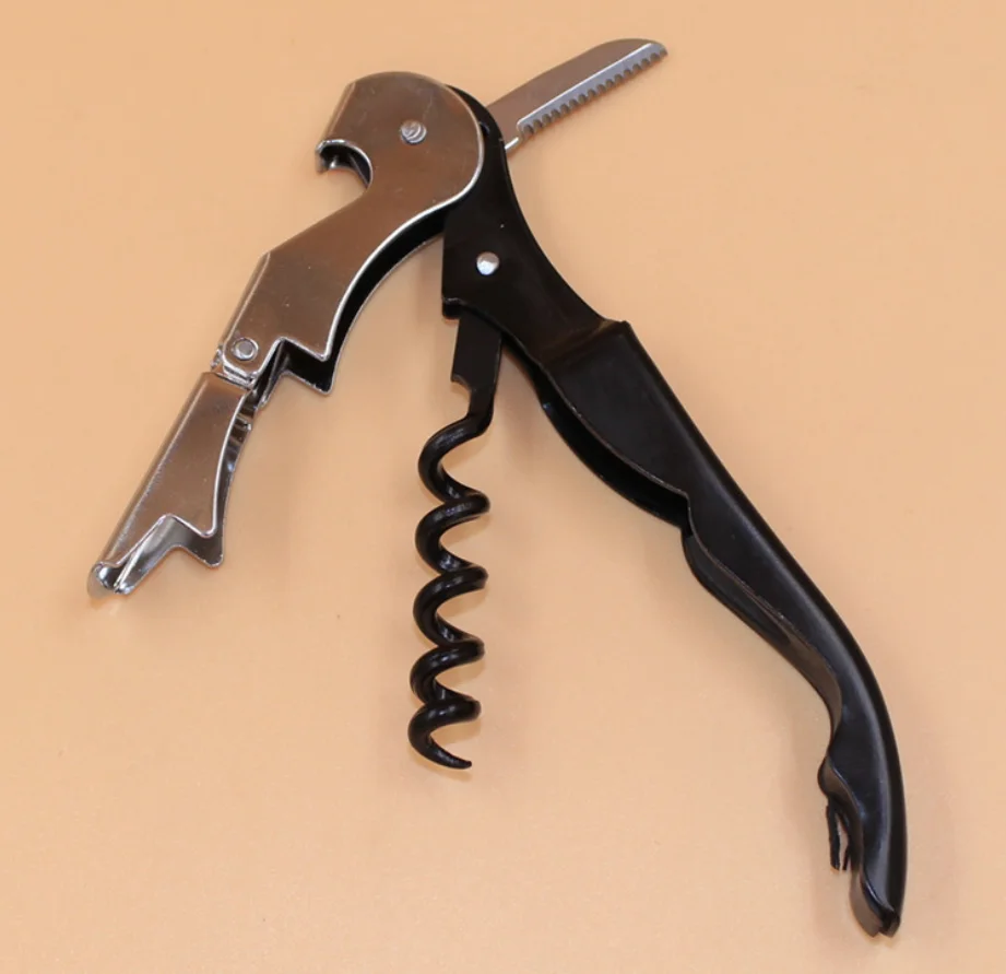 Custom Waiters Corkscrew Wine Opener Compact Stainless Steel Folding