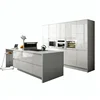 Glossy white modern integrated finger-pull 2 pack australian calacatta luxury pantry cabinet flat pack kitchen