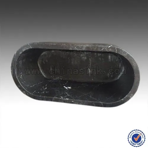 Pietra Grey Stone Bathtub, Dark Gray Marble Bathroom Tub