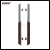 Glass door pull handle factory make rose wood bar connect to 304 stainless steel