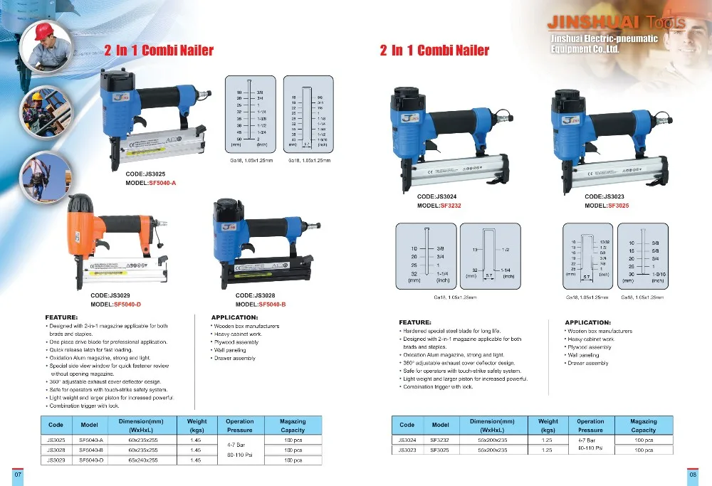 For Plywood Assembly 2in1 Combi Nailer & Stapler Sf5040d Buy Brad