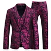 OEM Service Slim Fit Red Rose Printed Party Wear Fancy Designer Suits For Men