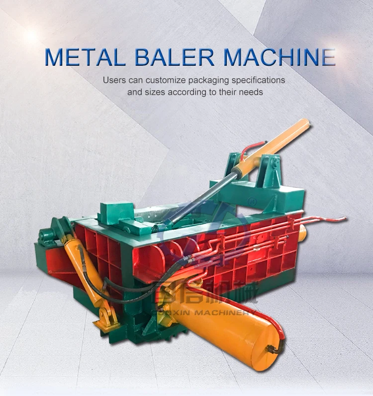 Steel scrap press baler