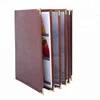 Exquisite 10 Views PVC Pages Cafe 8.5''*11'' Faux Leather Restaurant Menu Folder