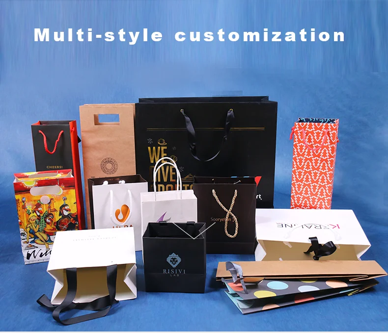 Wholesale Cheap Custom Design Shopping Paper Bags With Your Own Logo