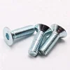 1/8" 5/32" 3/16" Steel Blue Zinc Plated Hex Socket Flat Head Cap Screw DIN7991