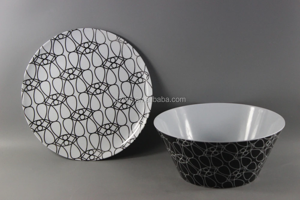 Round Shape Melamine Large Plates And Bowls