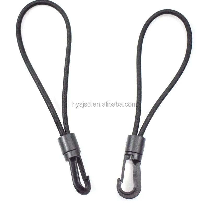 Plastic Hook Latex Bungee Cord 1/4