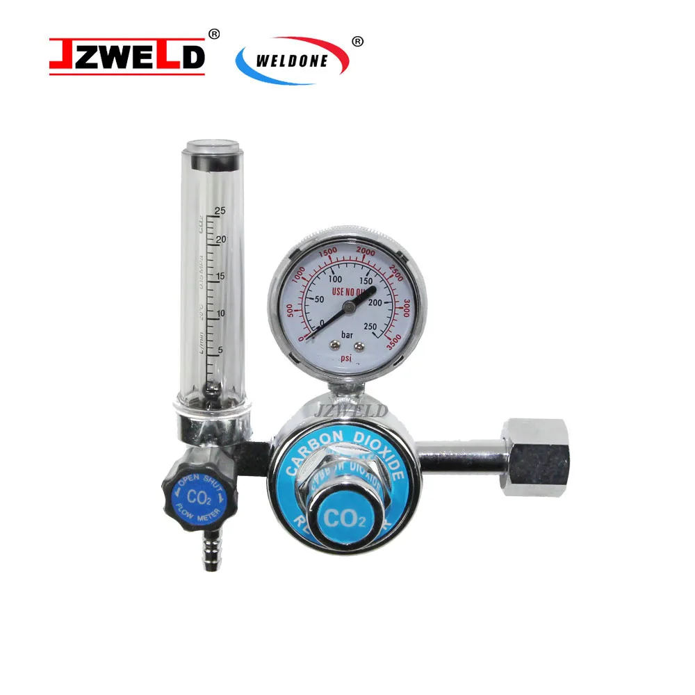Low Price Carbon Dioxide Gas Regulator With Flowmeter 0-25l - Buy Co2