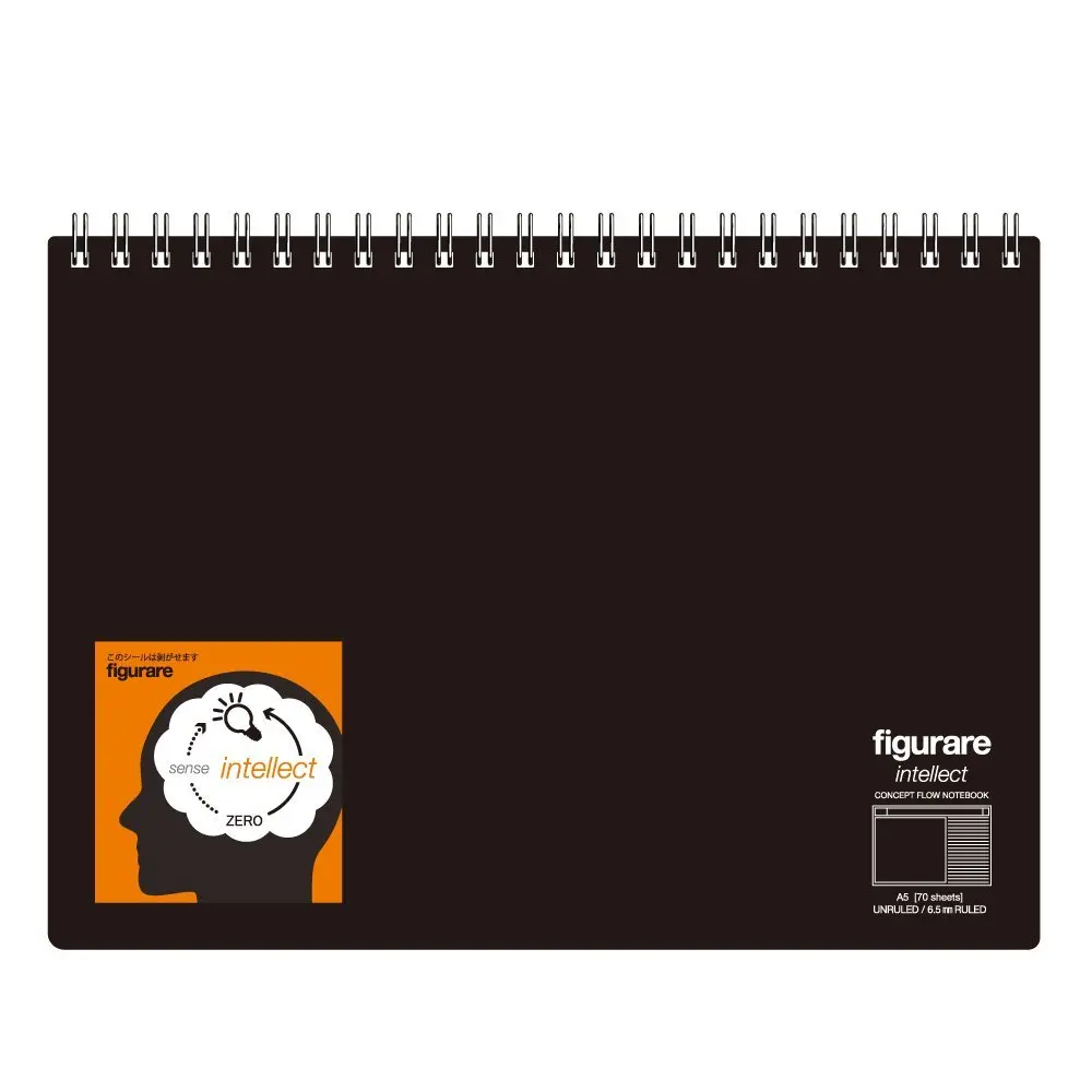 Apika Figurare Twin Ring Note SW113M Orange 6.5 mm ruled paper B5