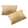 Customized Low Price Wholesale Kraft Paper Printing Hot foil Stamping Thank You Gift Pillow Box
