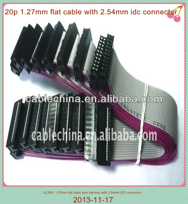 Ul2651 28awg 2.54mm Pitch 20pin 20 Wire Idc Flat Ribbon Cable 200mm 8