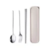 304 Portable Stainless Steel Tableware Suit