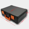 Chinese Chic Design plastic tool storage box with bicolourable handle and frosted cover for lamp bulbs