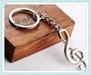 Silver Plated Musical Note Key chain For Car Metal Music Symbol Key Ring Keychain For Men Women Trinket