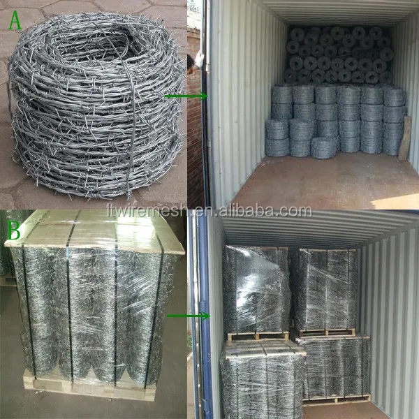 Barbed Wire Roll Price Fence / Barbed Wire Weight Per Meter For Sale