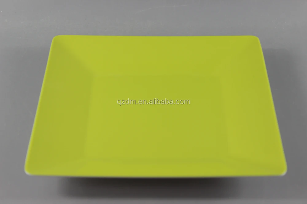 Yellow Dinnerware,Square Shape Melamine Tableware Plate