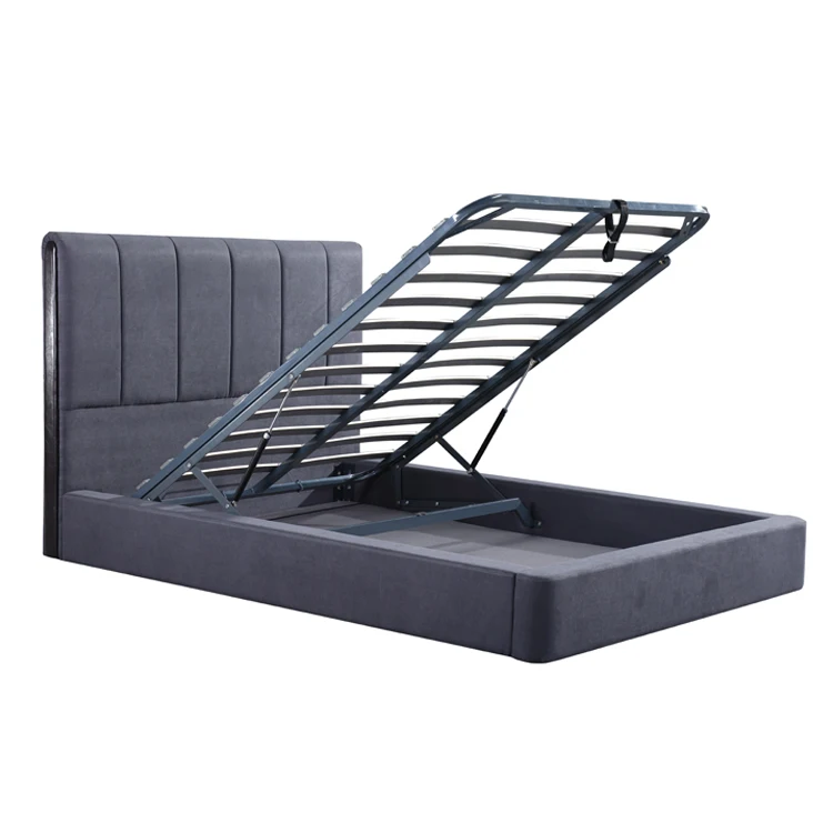Ottoman Gas Lift And Hydraulic Up Storage Frame Upholstered Gray Ottoman Gas Lift And Hydraulic Up
