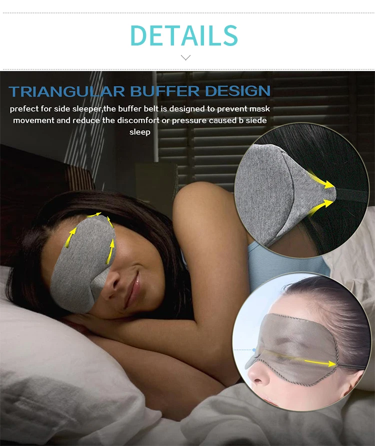 Custom High Quality Luxury Portable Sleep Mask Memory Foam 3d Large Eye Cavities Eye Mask Buy