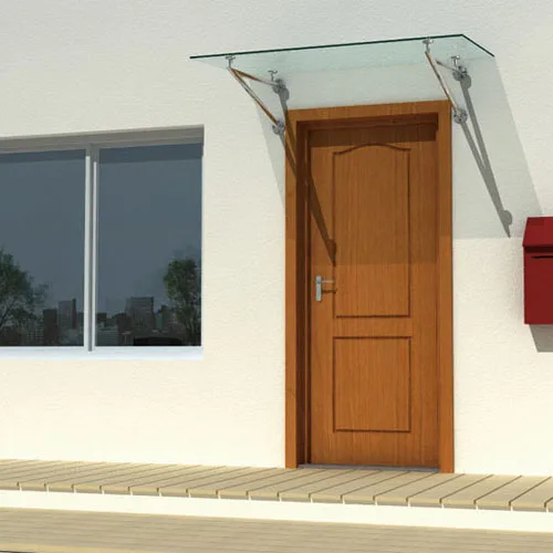 Laminated Tempered Glass Front Door Canopy With Stainless Steel