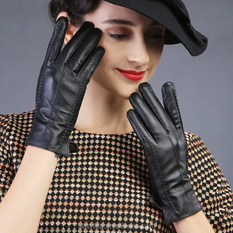 Fashion Touch Screen Driving Winter Ethiopia Leather Gloves Women - Buy ...