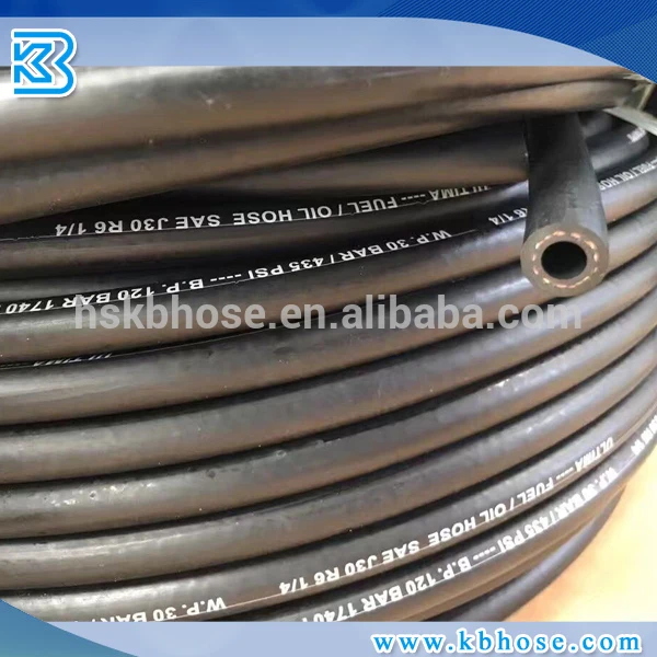 Diesel Tubo-SAE J30 R6 WP Goma Manguera Trenzada De Combustible /& Aceite de entrega 20 bar