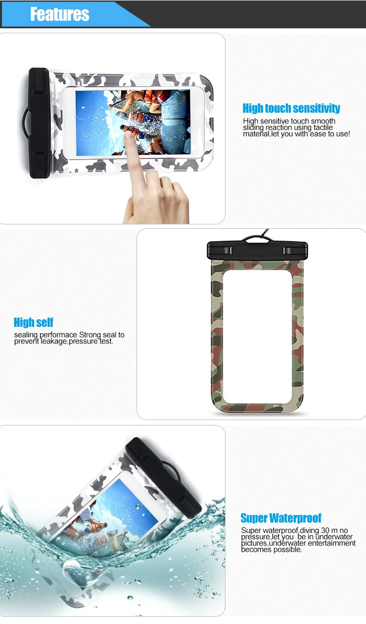 Popular Products China Beach PVC Water Proof Bag Cellphone Waterproof Pouch