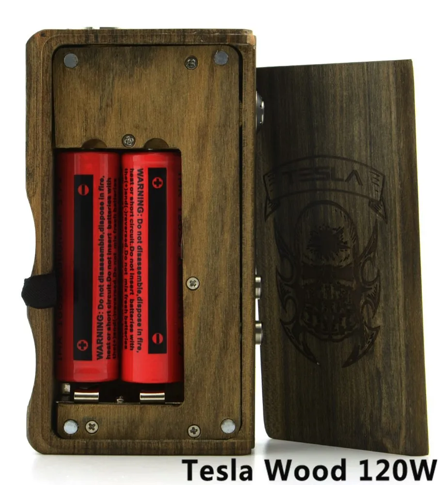 Autentico tesla 120w mod box di legno rosso 120w mod box pk zero ... Prezzi garage di legno