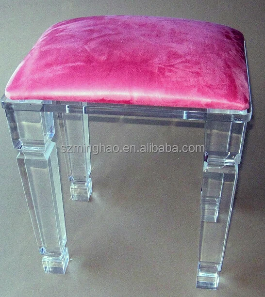 clear plastic dressing table chair