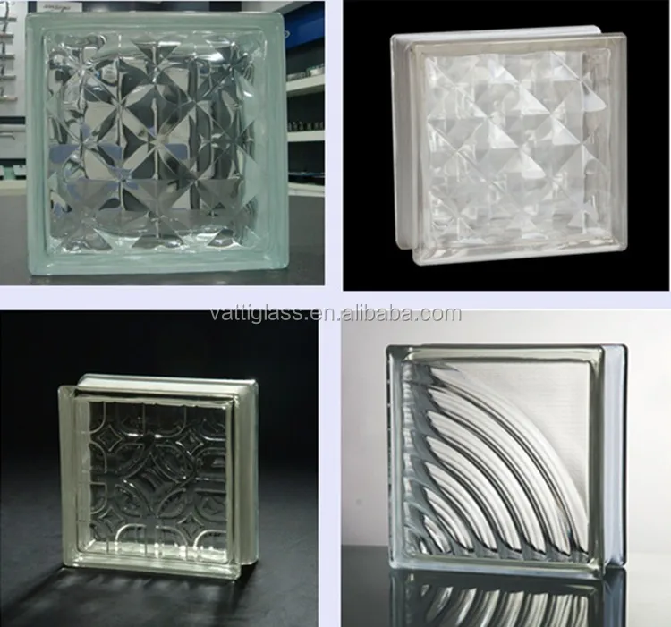 For Decorative Use Hollow 190*190*80mm Thick Glass Block Wall Price