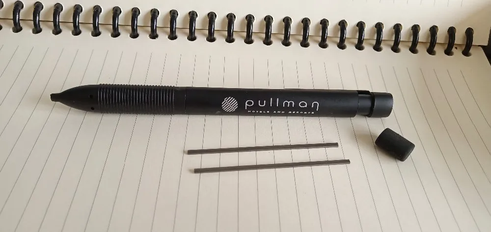 Square Lead Pullman Hotel Plastic Customized Mechanical Pencils 2mm