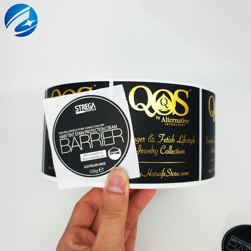 Custom Adhesive Print Foil Copper Aluminum Embossed Vinyl Foil Stickers