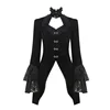 Hot sales low MOQ Gothic velvet swallow lace tail jacket