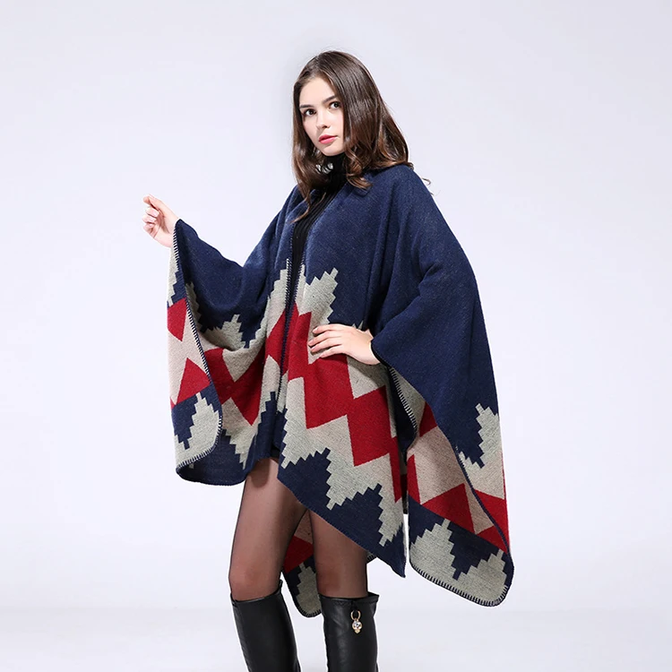 Wholesale Long Women Poncho Shawls Cardigan Open Front Elegant Cape Wrap Pashmina Shawl