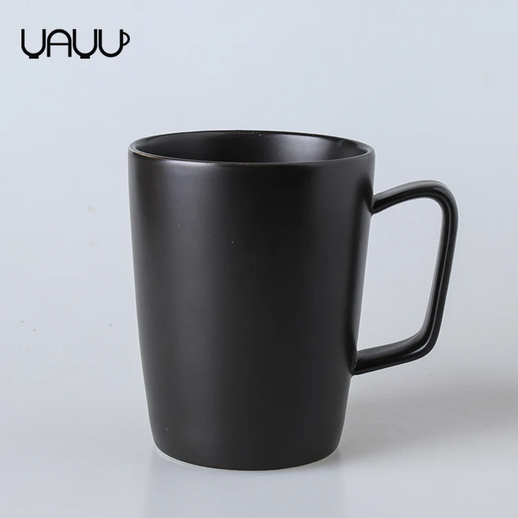 Unique design brilliant black coffee porcelain ceramic matte tea mug for gift.jpg