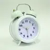 White black two bell rings alarm clock with back light