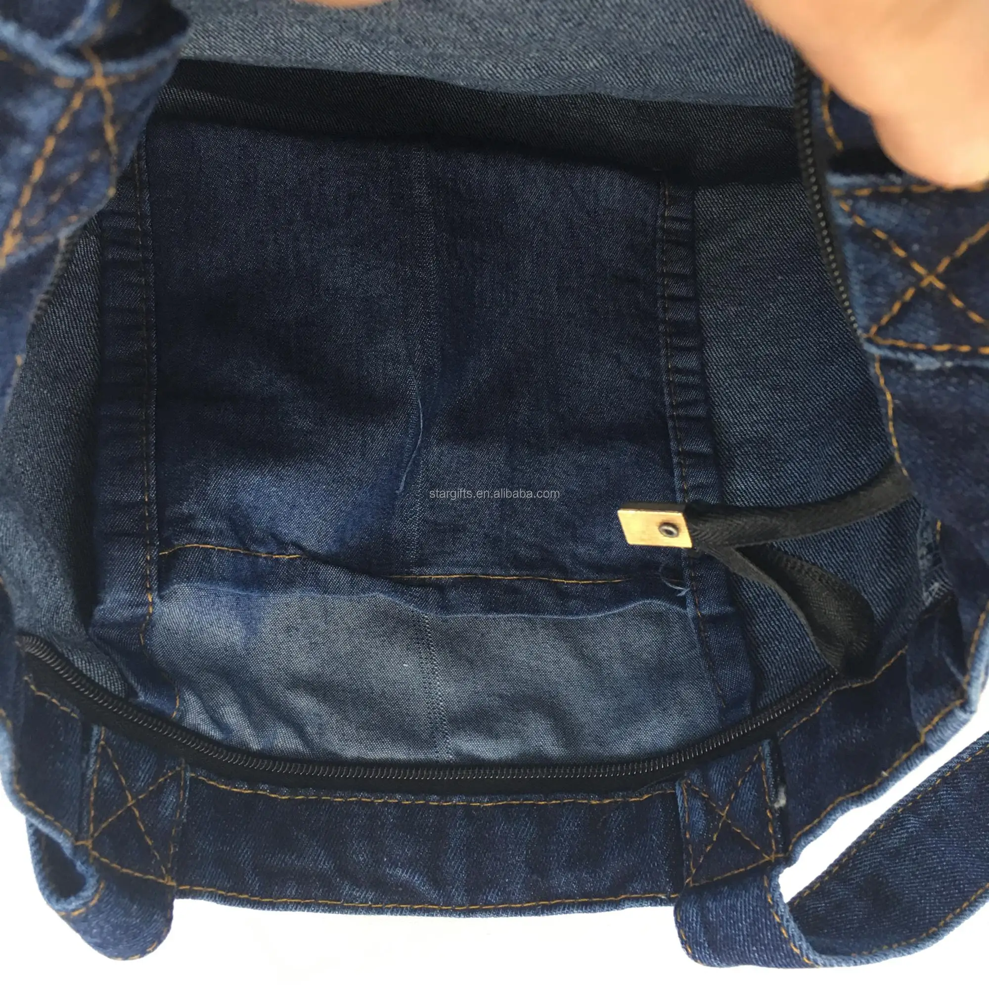 New Japanese Style Light Blue Denim Versatile Hobo Bag