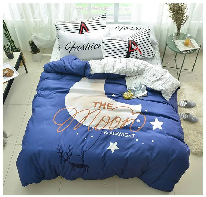 100 Cotton Cartoon Baby Bed Sheets Children Woven 40 Disposable