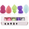 New designs 5pcs different colors and shapes cosmetic sponge beauty box makeup sponge set