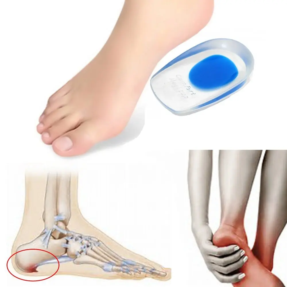 Gel Heel Cups Plantar Fasciitis Inserts Silicone Heel Cup Pads For
