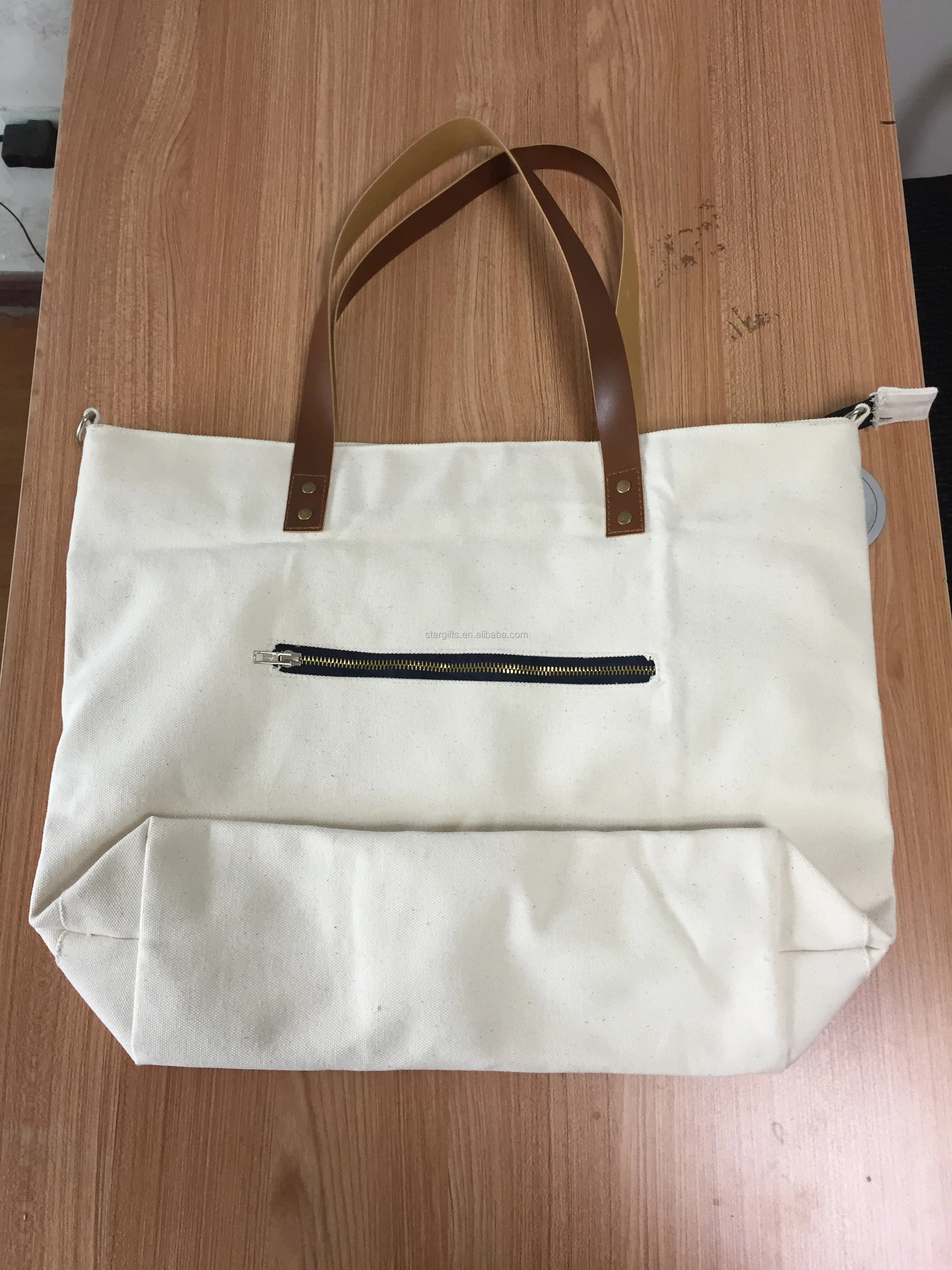 Printed Canvas Tote Bags With Zipper Front Literacy Basics