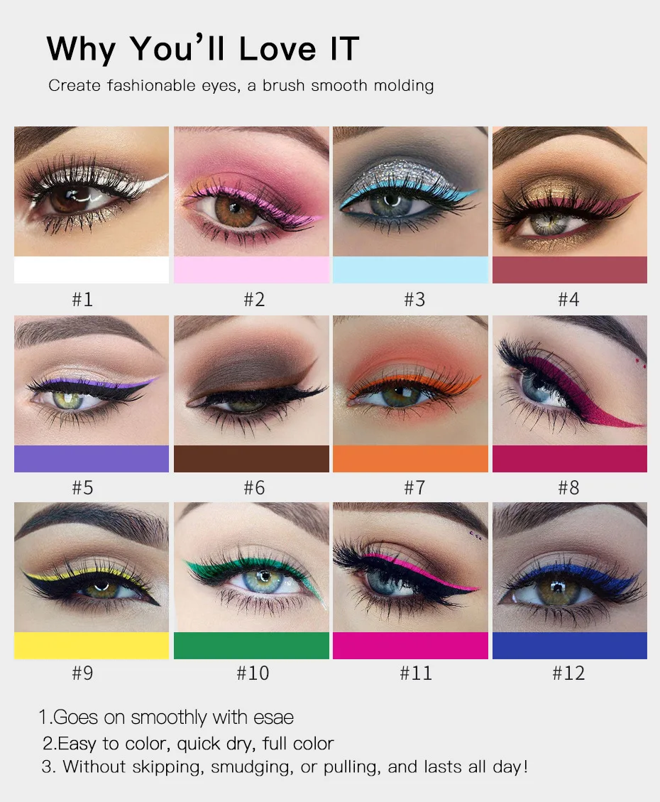 Handaiyan Professional Eyes Beauty Makeup Matte Eye Liner Waterproof Long Lasting Vegan Color Liquid Eyeliner Pencil View Waterproof Eyeliner Liquid Handaiyan Product Details From Guizhou Yicheng Aikenda Import Export Trade Co